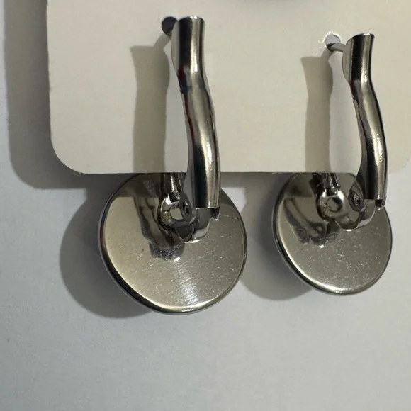 ❄️SALE! NEW Holiday Leverback Merry Christmas Earrings Metal & Glass - Picture 5 of 12